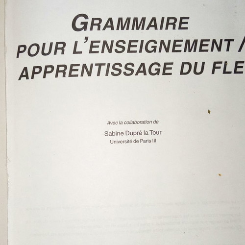 French grammar used, Universite de Paris III, 278 pages