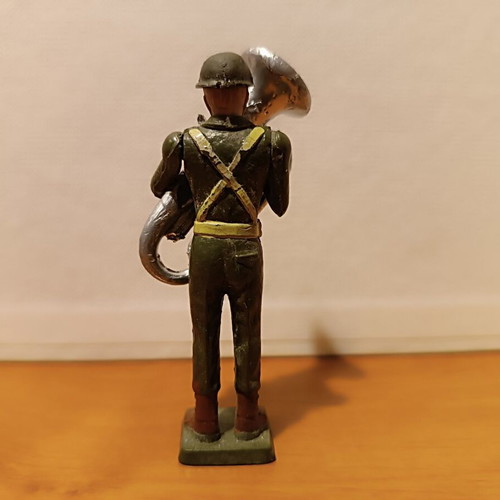 Athina soldier figure infantry musician with tuba like new, 1960s