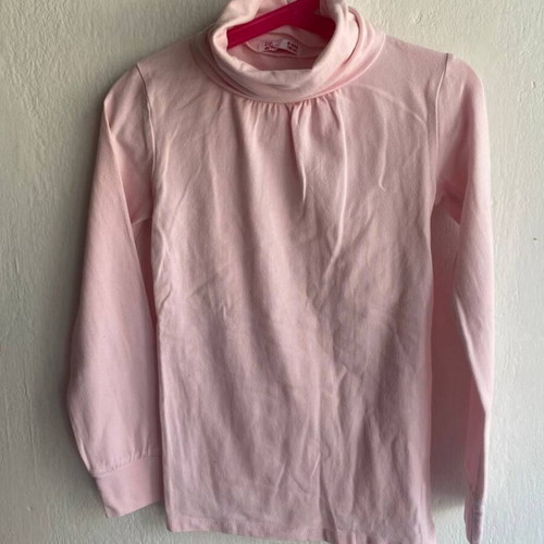 Dpam turtleneck blouse for girls 8 years 126cm like new, pink cotton