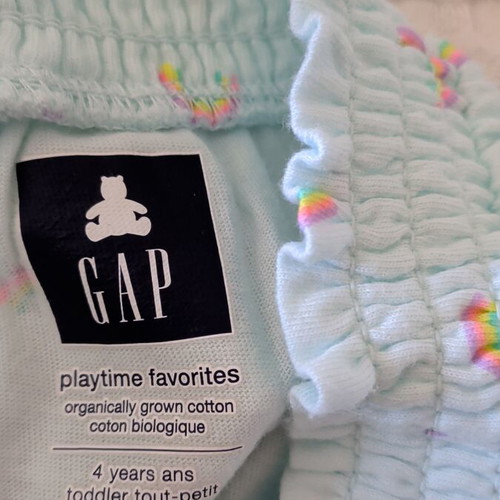 Gap shorts like new, size 104 cm, white and turquoise