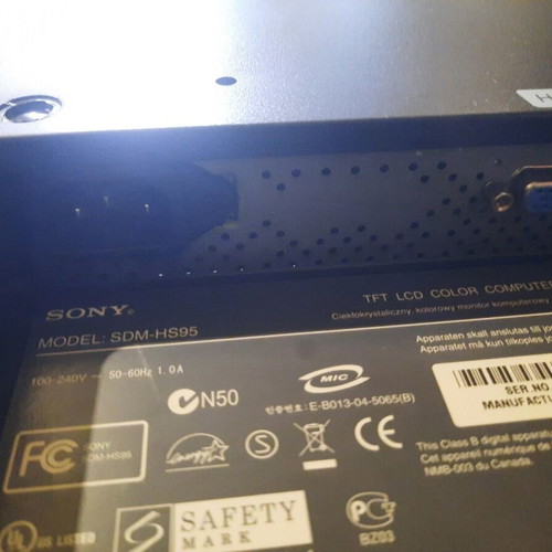 Sony SDM-HS95 19" TFT LCD Monitor 1280×1024, retro PC