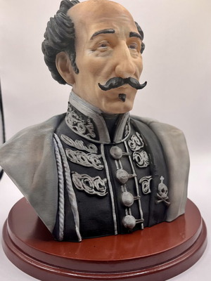 Bust of A. Ypsilantis 3D print 14 cm with acrylic colors and base