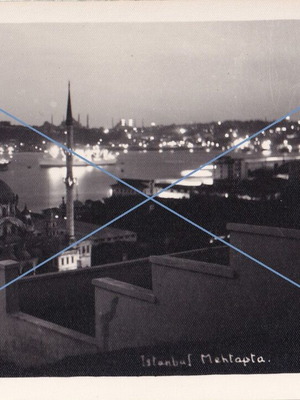 Κωνσταντινούπολη Βόσπορος καρτ-ποστάλ νυχτερινή λήψη σαν καινούργιο