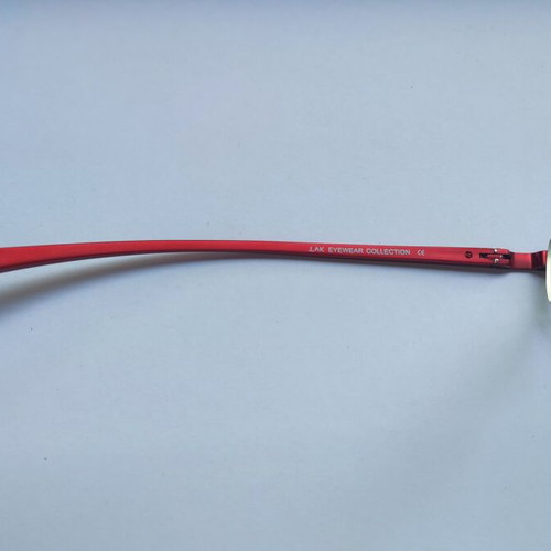 Metal eyeglass frame LAK Lakis Gavalas Collection like new, black-red