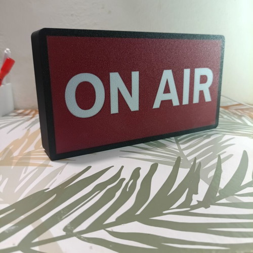 On Air Lighted Sign like new, LED for podcast and studio