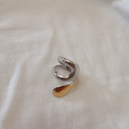 Two-tone adjustable steel ring new