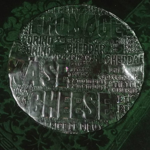IVV Art Glas Italy cheese platter 32 cm new 1970-1980