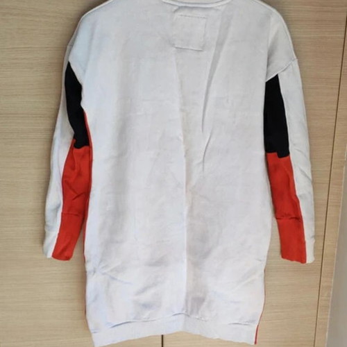 Superdry Red Sweat Dress Large/40/12 With Long-Sleeved Panel Design