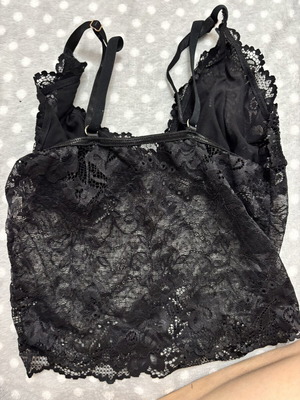 Lace top black new, size S