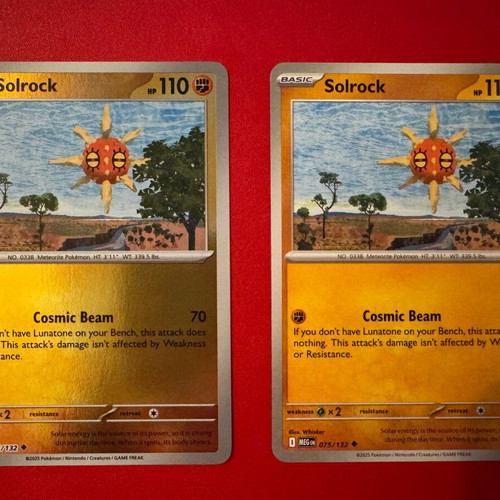 Solrock MEG 075 Pokemon card like new