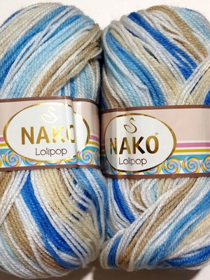 Nako Lolipop Baby Yarn set of 3 new multicolor skeins