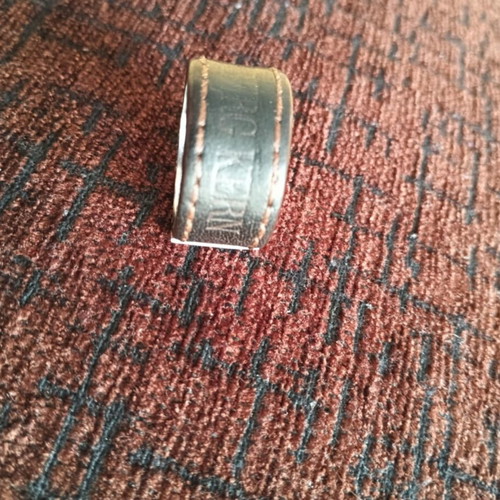 Dyrberg/Kern men's ring 21 mm, leather and metal design