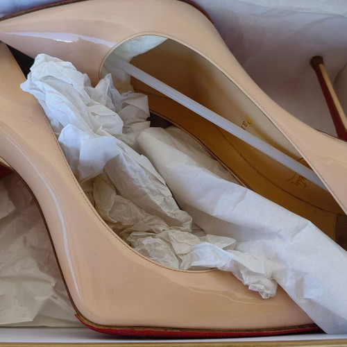 Christian Louboutin Ballerina Decollete 554 100 Patent Leather like new