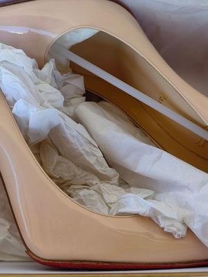 Γόβες Ballerina Christian Louboutin Decollete 554 100 λουστρίνι 100% δέρμα σαν καινούργιο