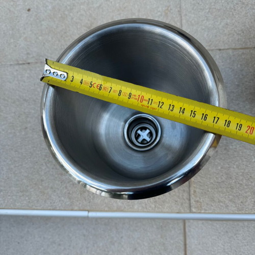 Inox professional sink bowl diameter 18cm height 16.5cm new