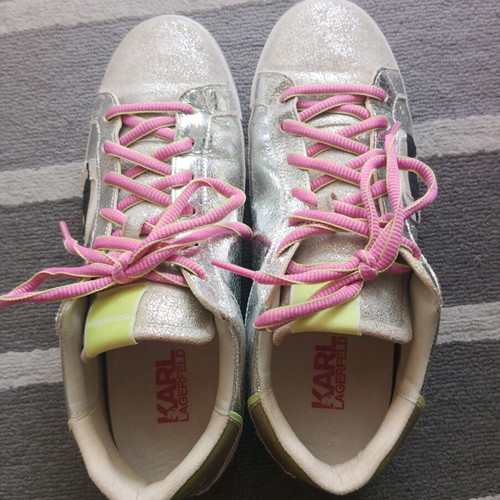Karl Lagerfeld women's sneakers like new, size 40, gray multicolor