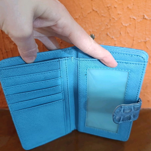 Women's trifold wallet new turquoise