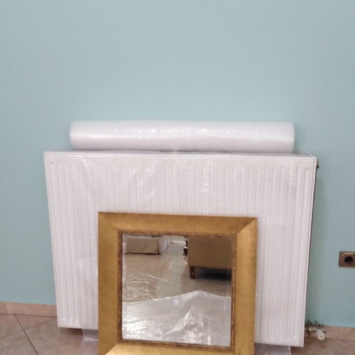 Mirror with matte gold frame 80x80 used, bijou crystal
