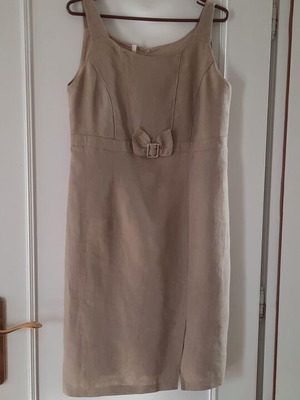 steilmann linen dress Steilmann Black Cotton Stretch Zipper Dress