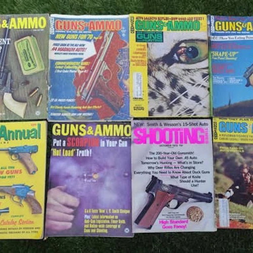 Guns & Ammo magazines like new, set of 46, English