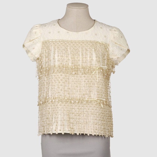 Manoush blouse with embroidery and fringes size 40 like new