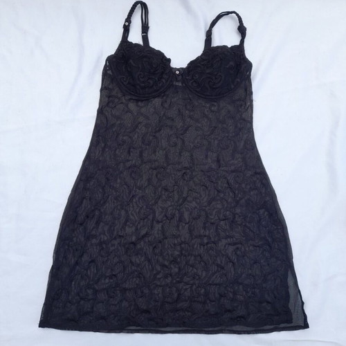 Black sheer nightdress size S used with details