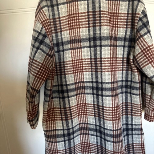 Zara checked oversized coat like new