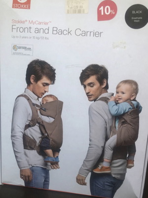 Stokke My Carrier Front & Back baby carrier like new, black mesh