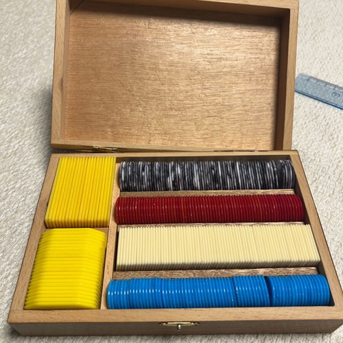 Poker chips used, vintage
