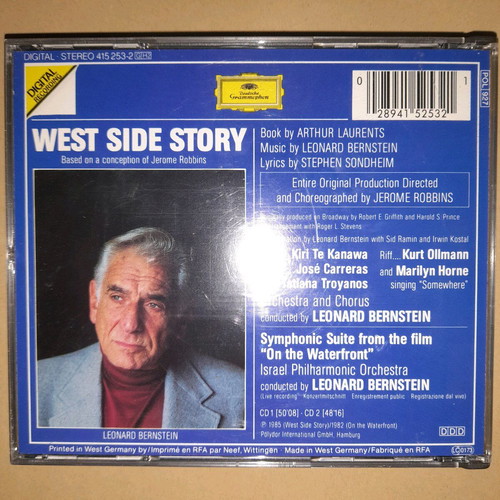 West Side Story soundtrack used, 2xCD