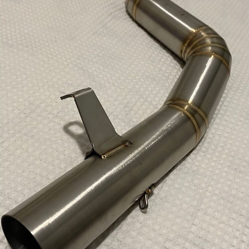 High Mount Mid Pipe Exhaust 2017-2021 KTM Duke/RC 390 with Austin Racing tip