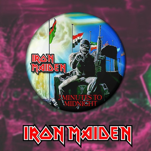 Iron Maiden pins set of 8, 3cm, high resolution, new