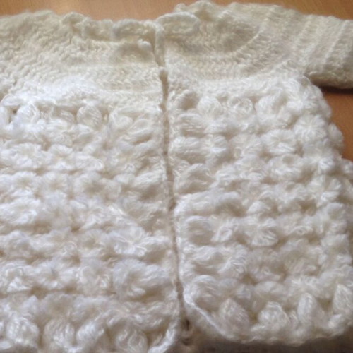 Baby knitted set jacket, hat and socks vintage 90s like new