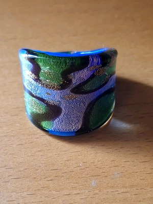 Murano glass ring like new, multicolored
