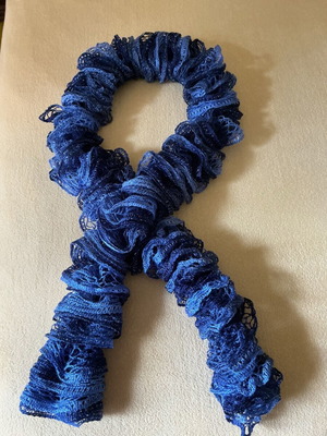 Handmade scarf new in shades of blue