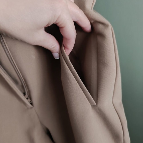 Zara high-waisted pants used, beige, size S