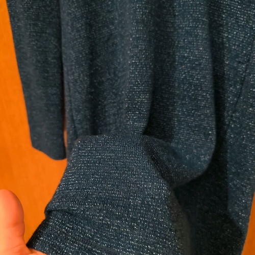 Lurex turtleneck dress blue like new Caramella midi