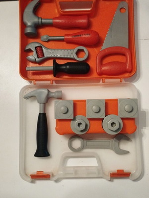 Toy toolbox role play set used