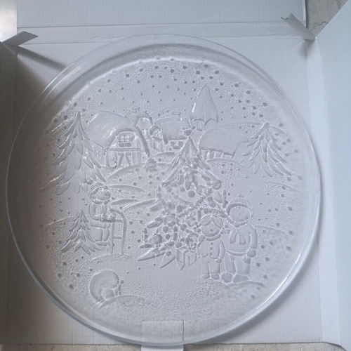 Italian Christmas platter with box, 30.5x30.5 cm