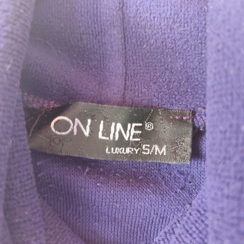 On Line purple turtleneck blouse like new, size S/M
