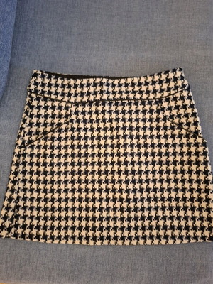 Promod mini skirt pied de poule white blue and dark blue like new, size S