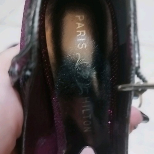 Peep Toe Paris Hilton Shoes like new, purple, size 36