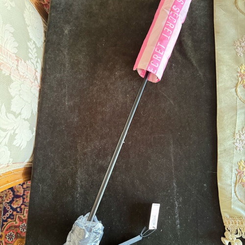 Victoria's Secret striped pink umbrella new with long handle