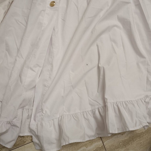 A-Style long white dress, fitted top and wide bottom