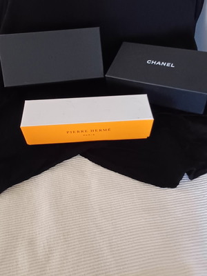 Dior, Chanel, Pierre Herme Paris packaging boxes used