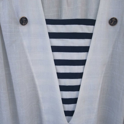 Vintage women's dress used, white, sizes M/L