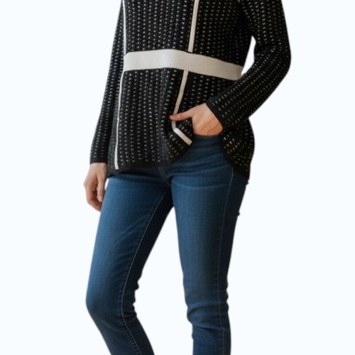 Calvin Klein women's black and white sweater like new, size L