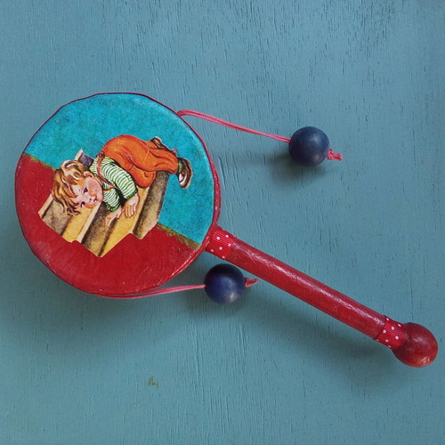 Vintage hand drum handmade double-sided like new