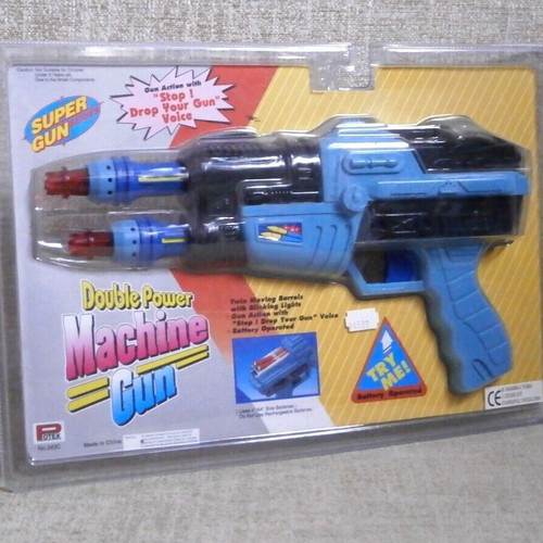 Super Gun Double Power Barrel Sound Action sealed space toy