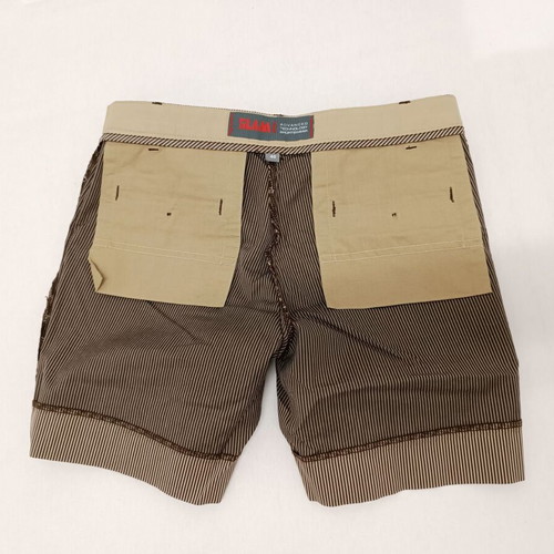 Slam women's shorts new, size S, beige brown striped